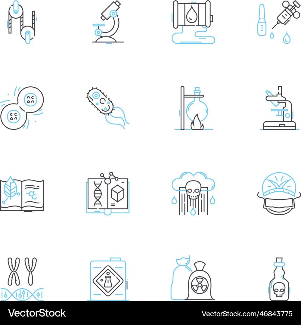 Artificial science linear icons set robotics Artificial science linear icons set robotics vector image