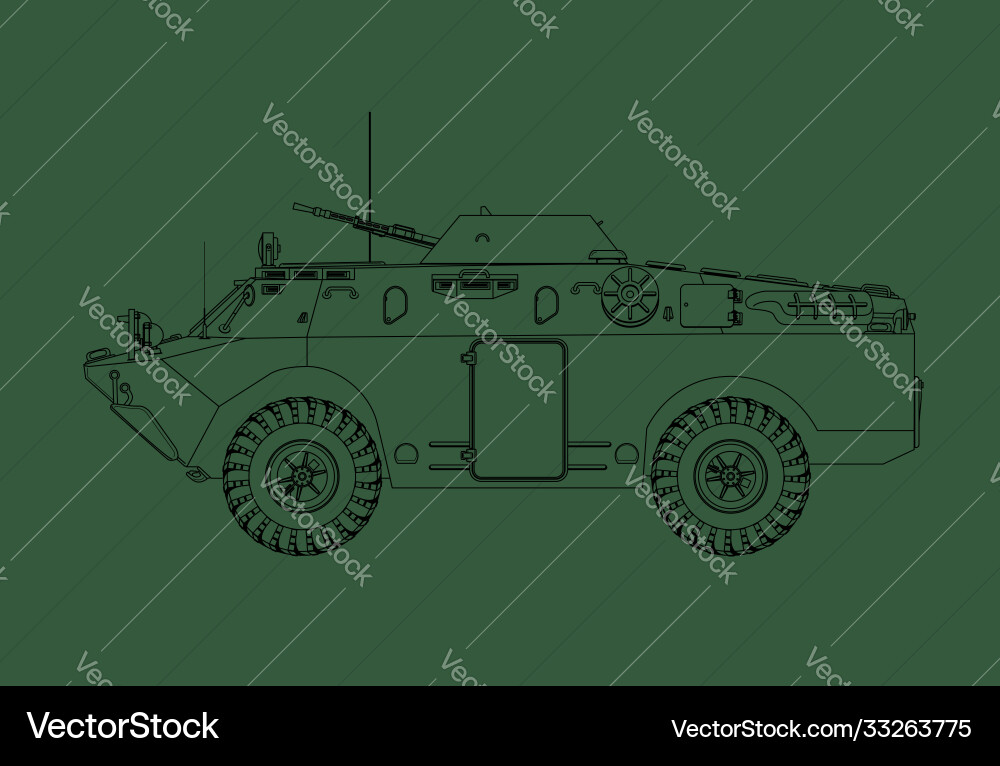 Brdm-2 armored reconnaissance vehicle Vector Image