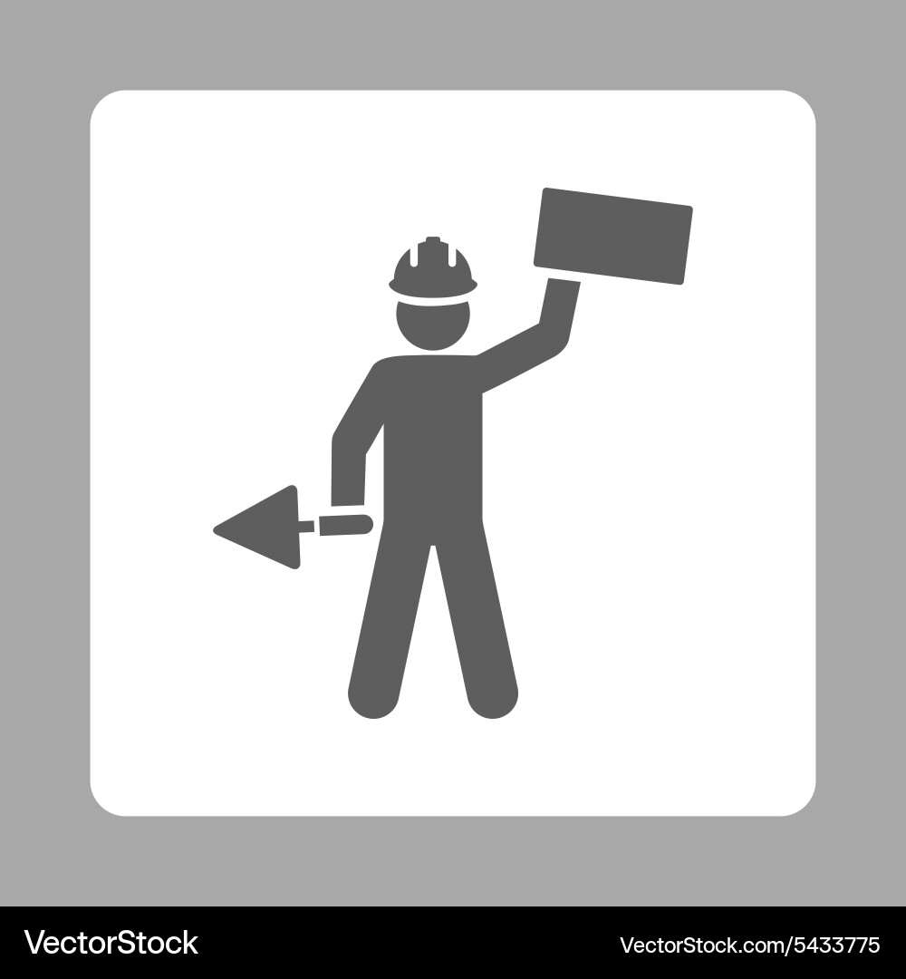 Builder icon from basic plain set Vector Image