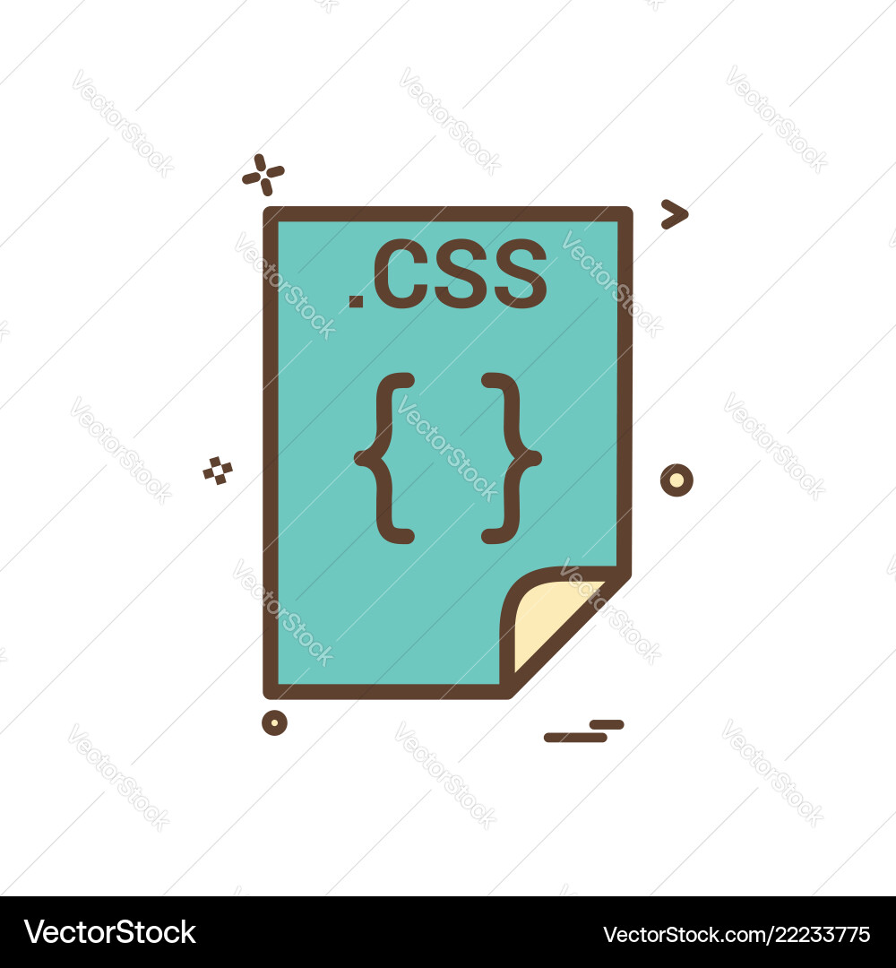Css application download file files format icon Css application download file files format icon Vector Image