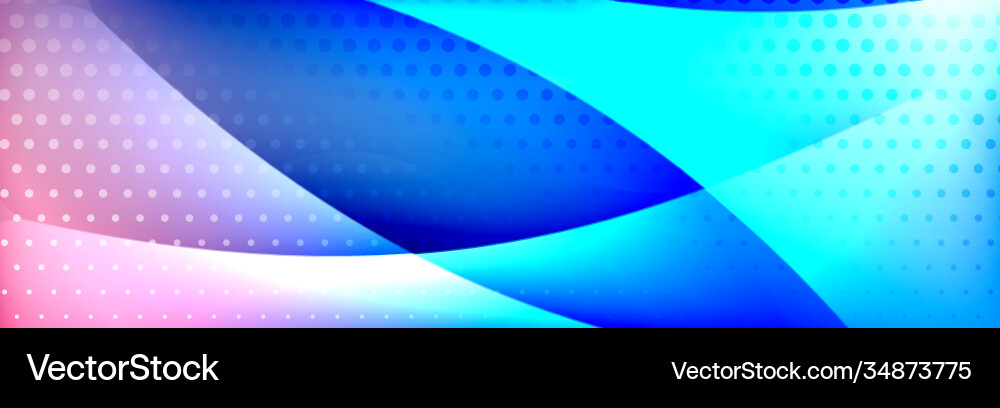 Fluid gradient neon color waves abstract Vector Image