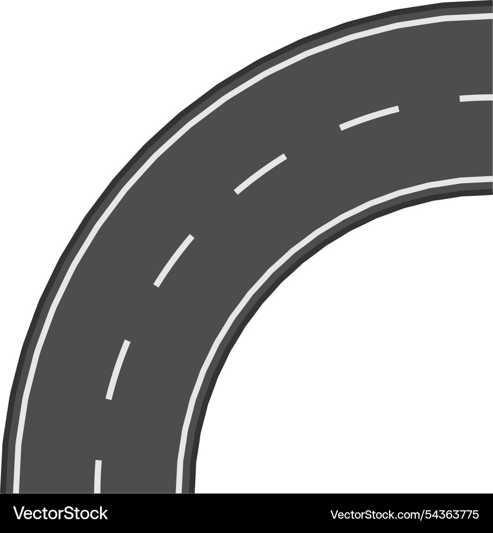 Gekrümmte Asphaltstraße drehen einen Sinn Gekrümmte Asphaltstraße drehen einen Sinn vektorbild