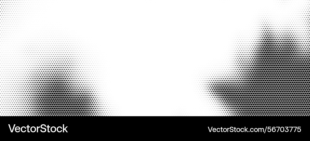 Honeycomb halftone pattern hexagon fade Honeycomb halftone pattern hexagon fade vector image