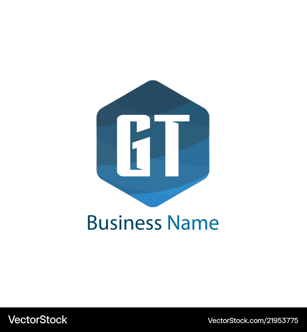 Initial letter gt logo template design Initial letter gt logo template design vector image