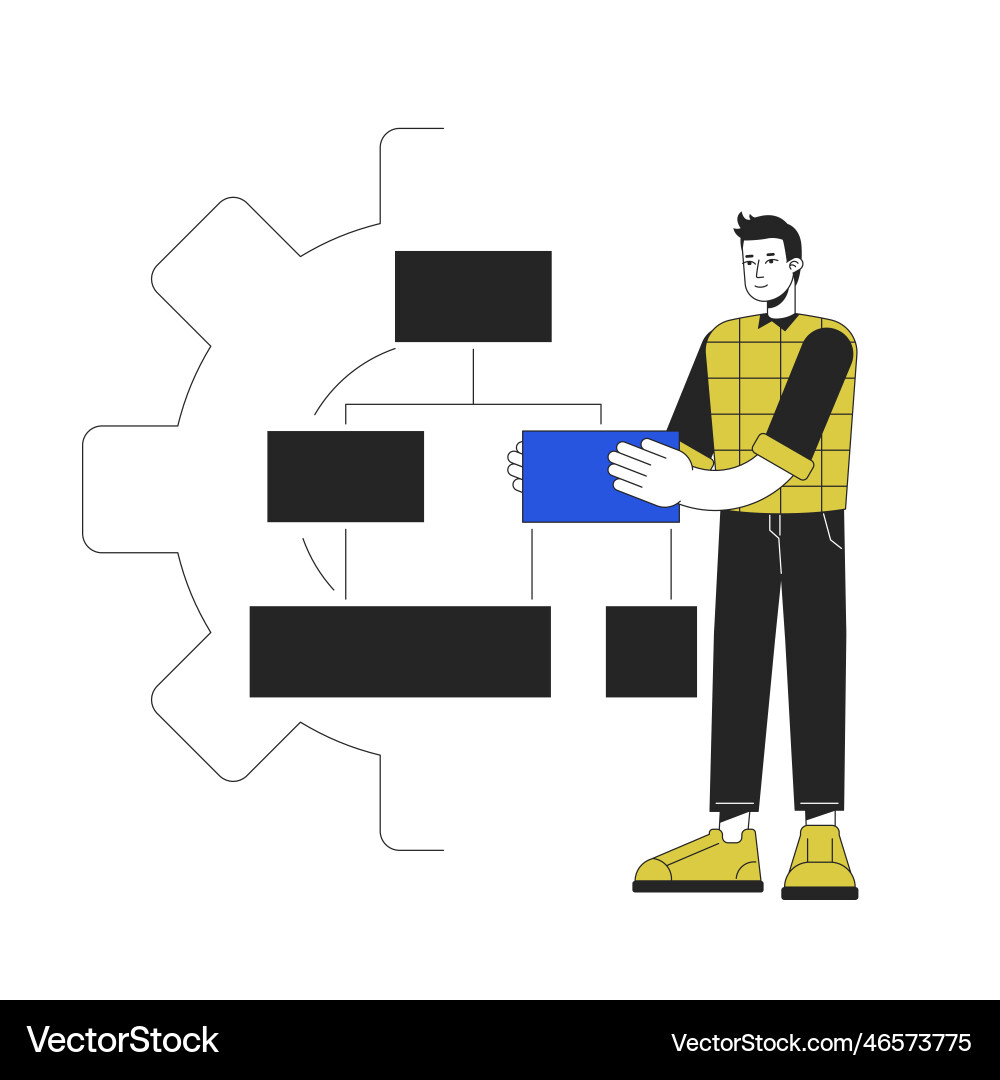 Machine learning algorithms line concept spot Machine learning algorithms line concept spot vector image