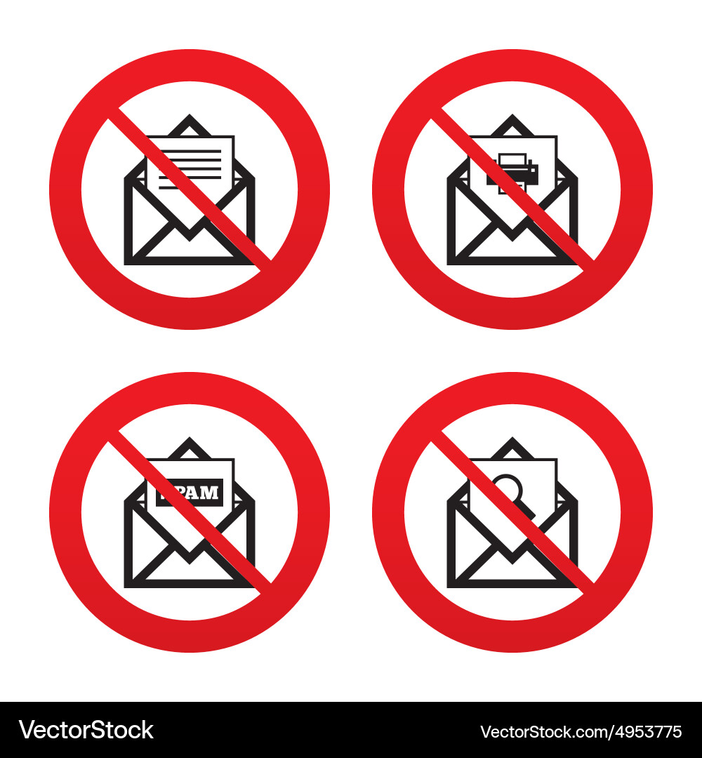 Mail envelope icons message document symbols Vector Image