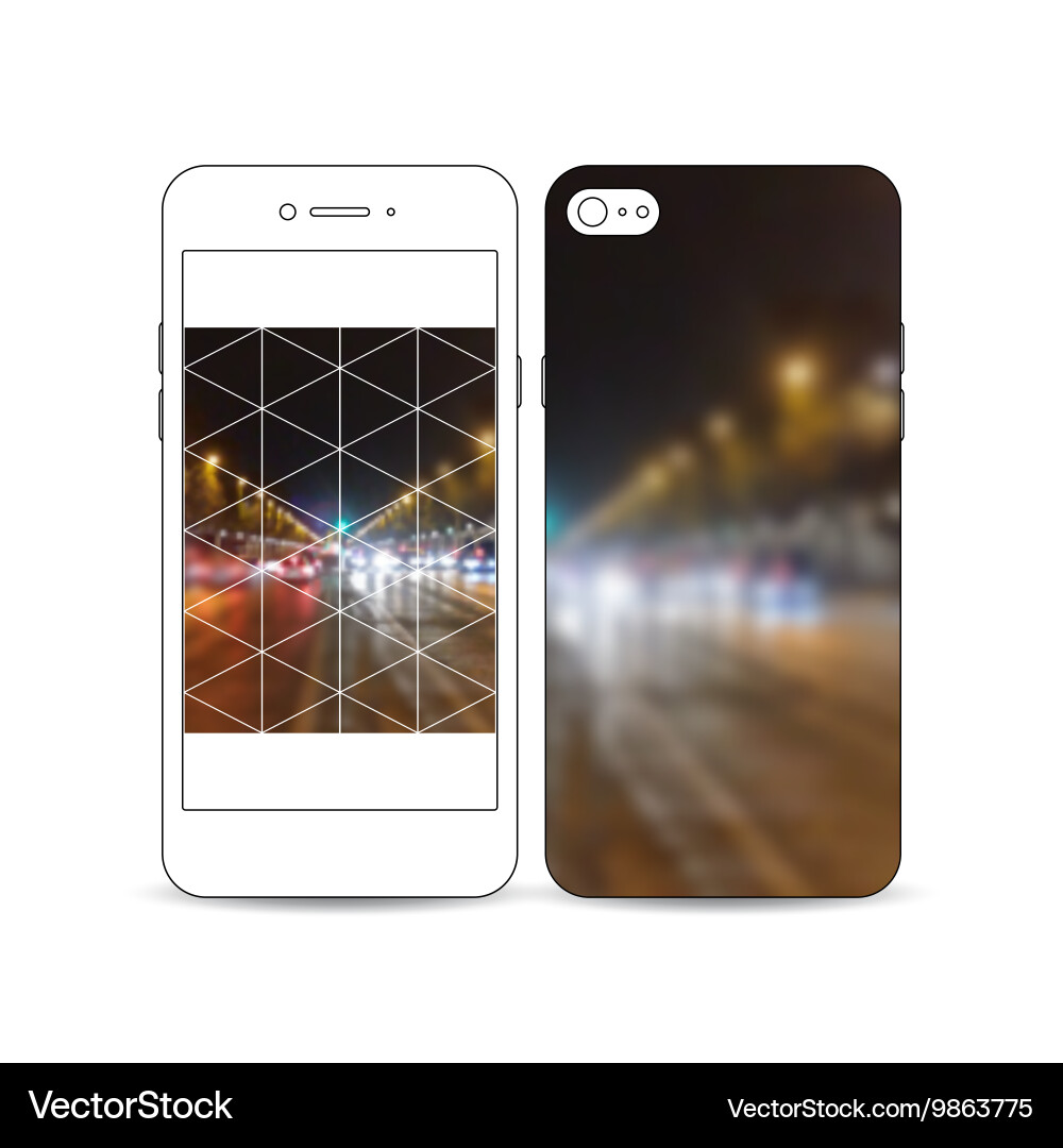 Mobile smartphone with an example of the screen Vector Image