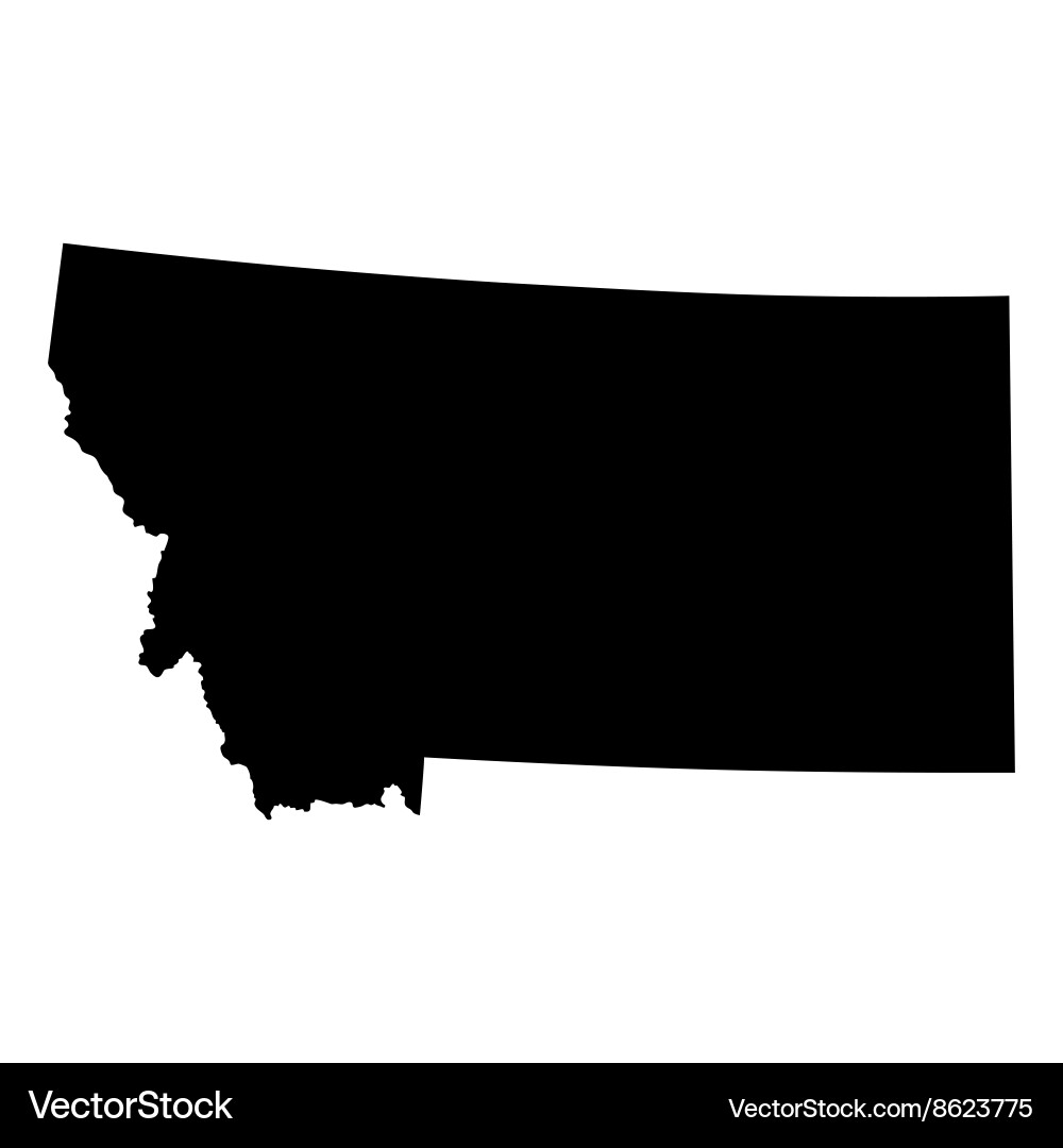 Montana State Map Vector Image
