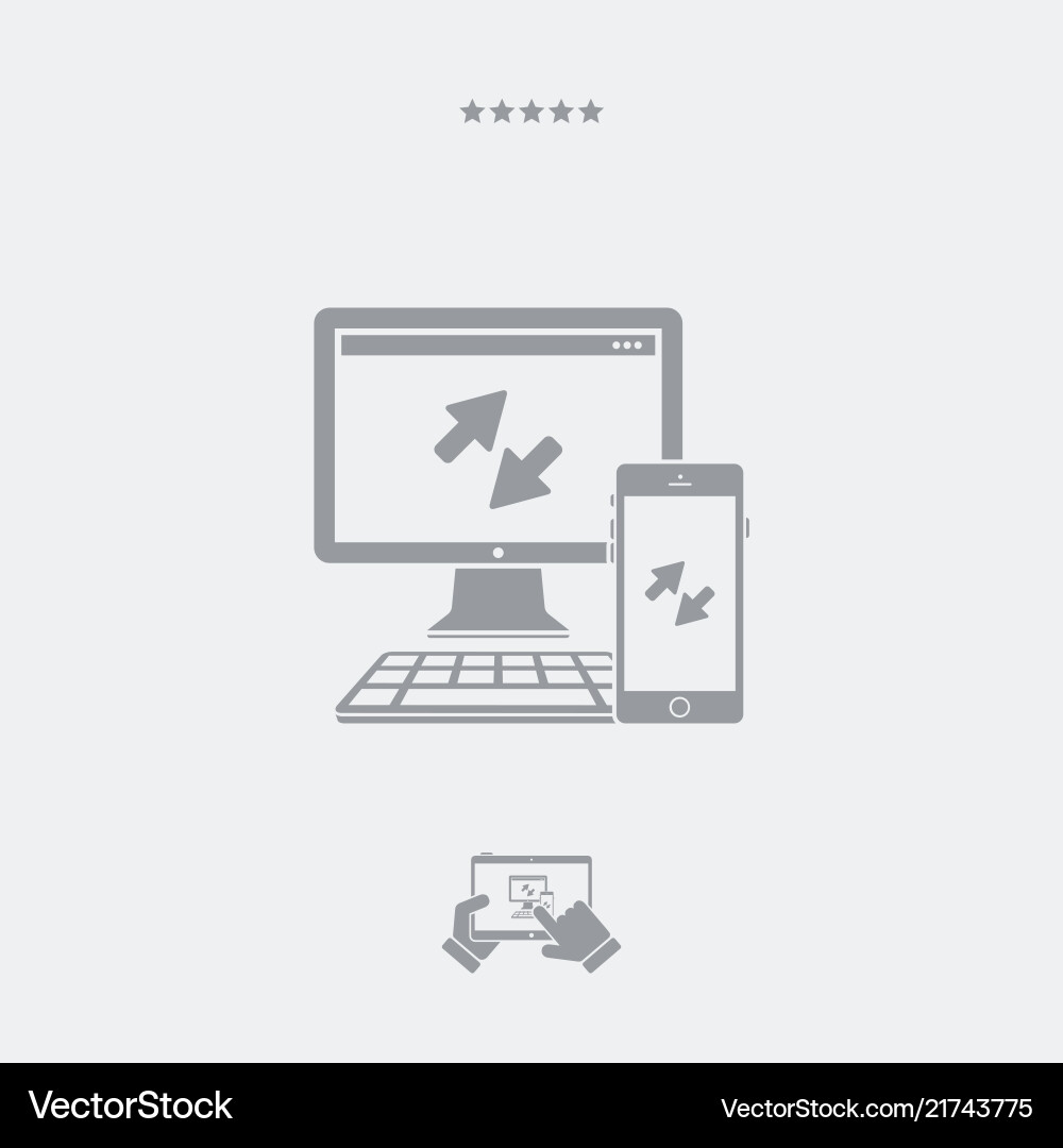 Multi devices synchronization icon Multi devices synchronization icon vector image