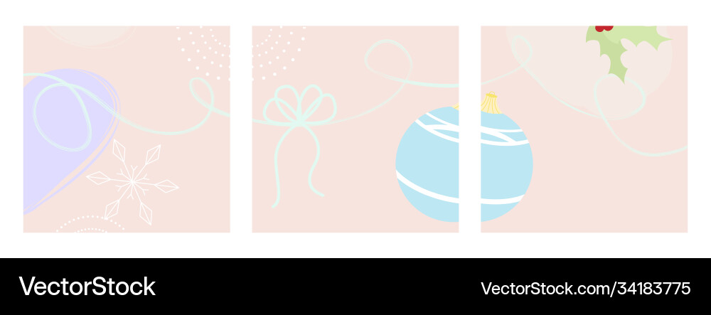 Set abstract background design with snowflakes Vector Image