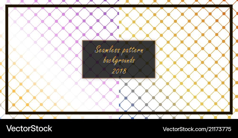 Set of seamless patterns repeating geometric Vector Image