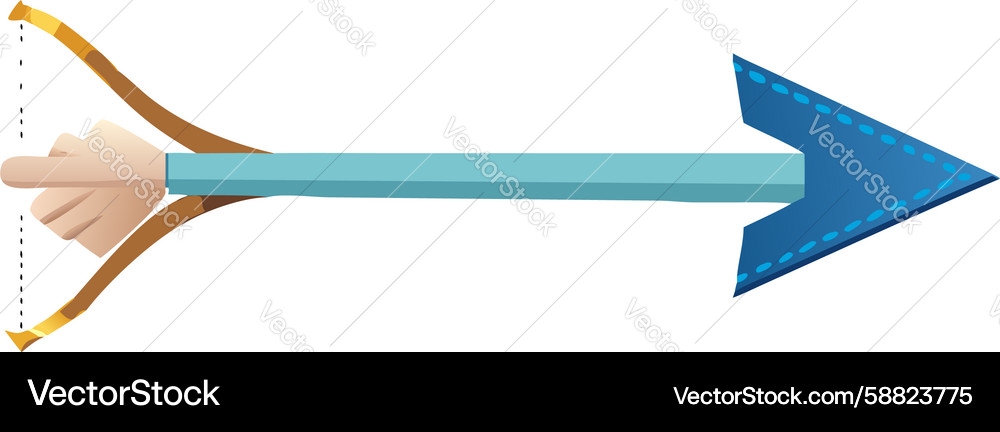 Simple forward-pointing arrow indicating Vector Image
