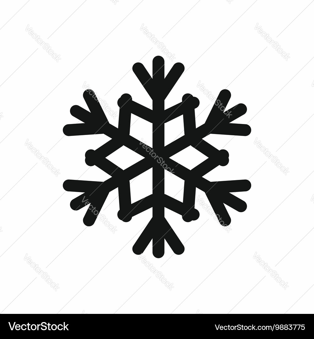 Simple Snowflake Icon vector image