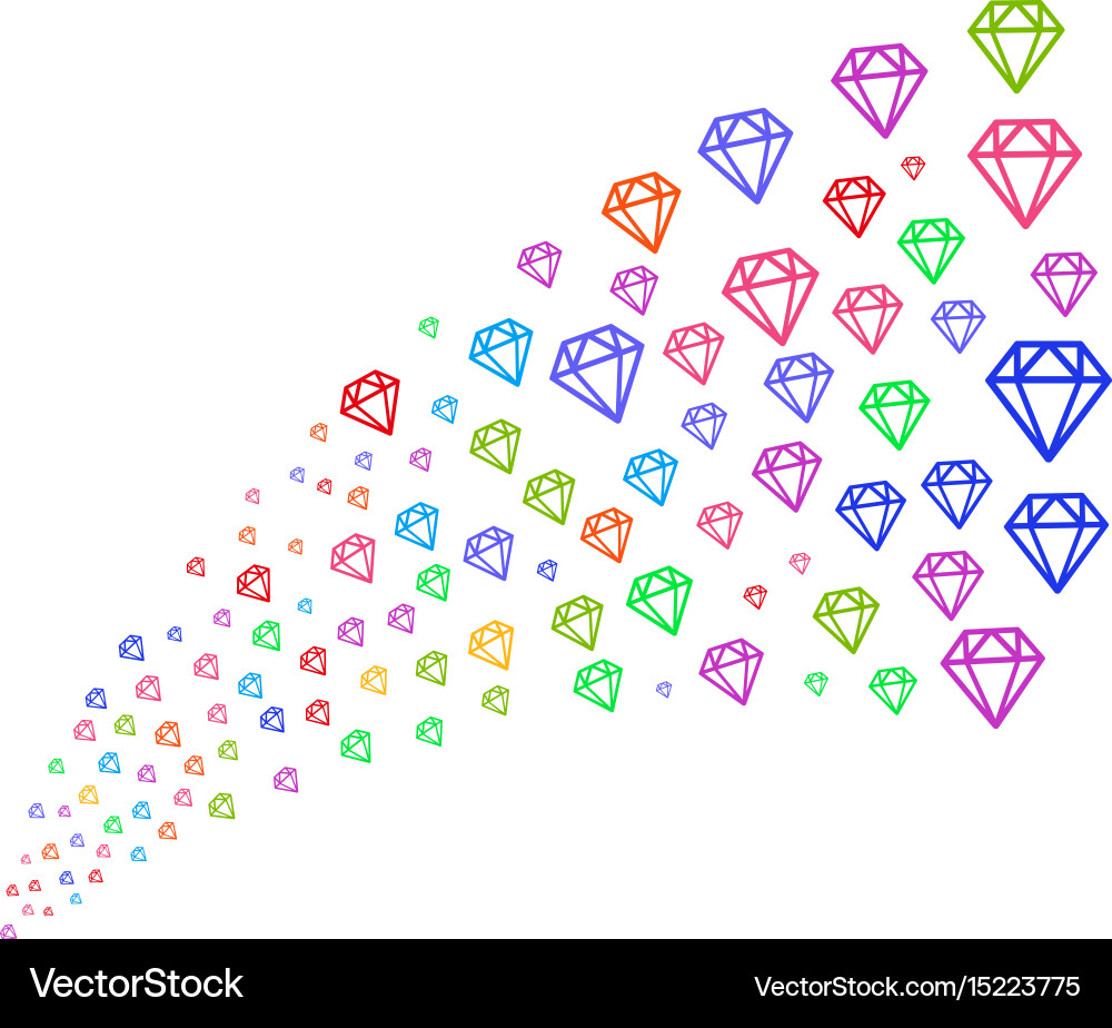 Source stream of diamond Vector Image