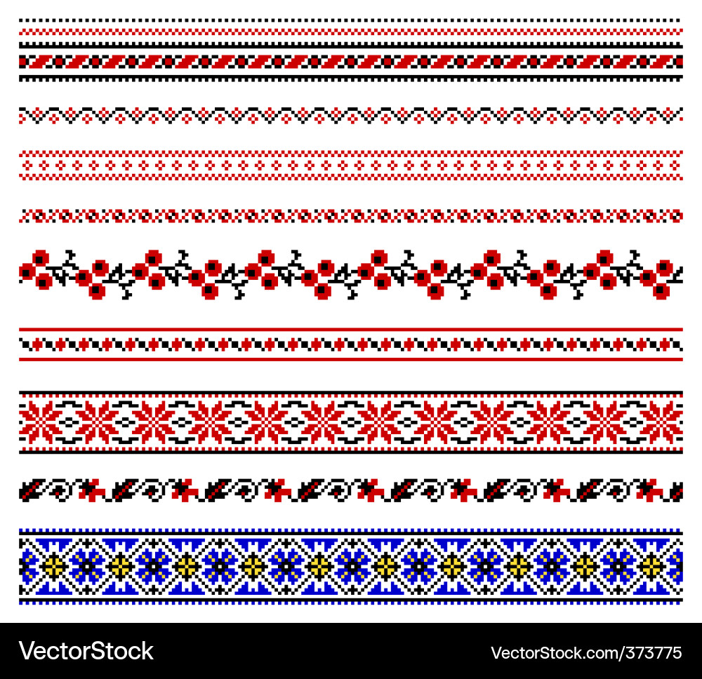 Ukrainian Embroidery Pattern vector image