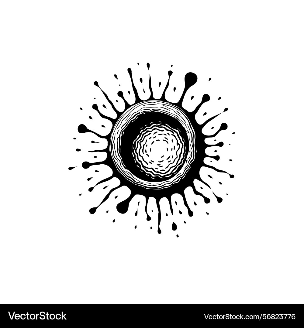 Abstract conceptualization displaying a corona vector image