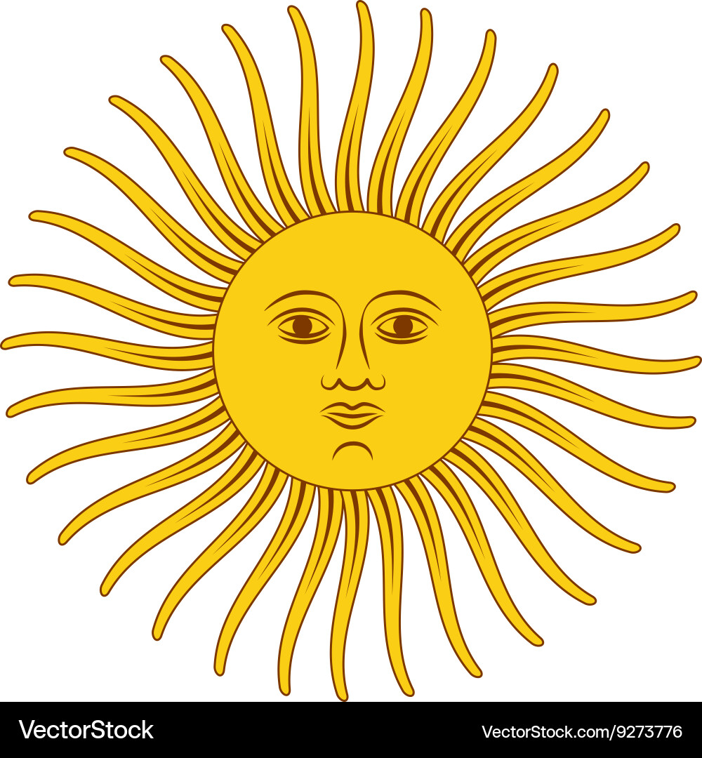 Argentine Sun Symbol Vector Image