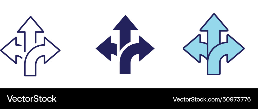 Arrow direction icon - navigation set Arrow direction icon - navigation set vector image