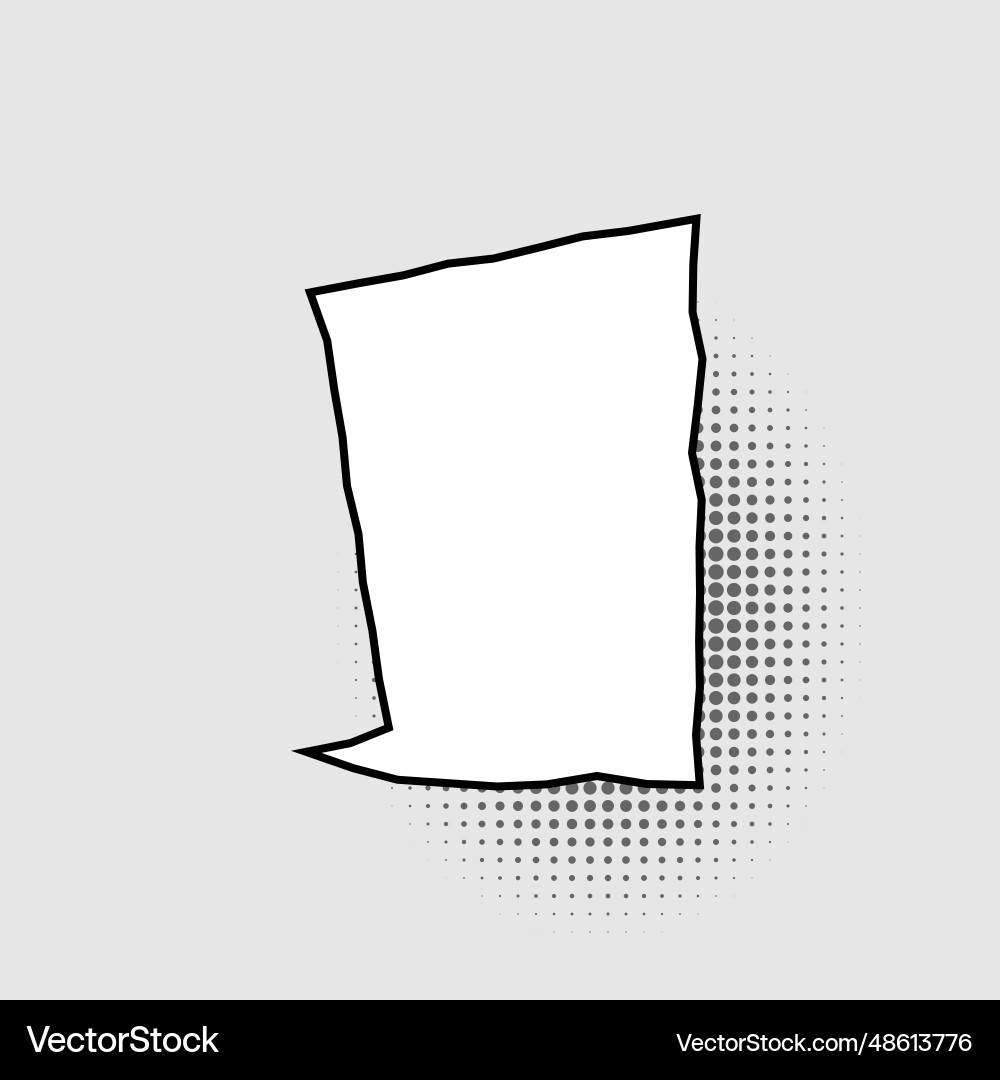 Blank speech bubble in rectangle shape isolated Blank speech bubble in rectangle shape isolated vector image