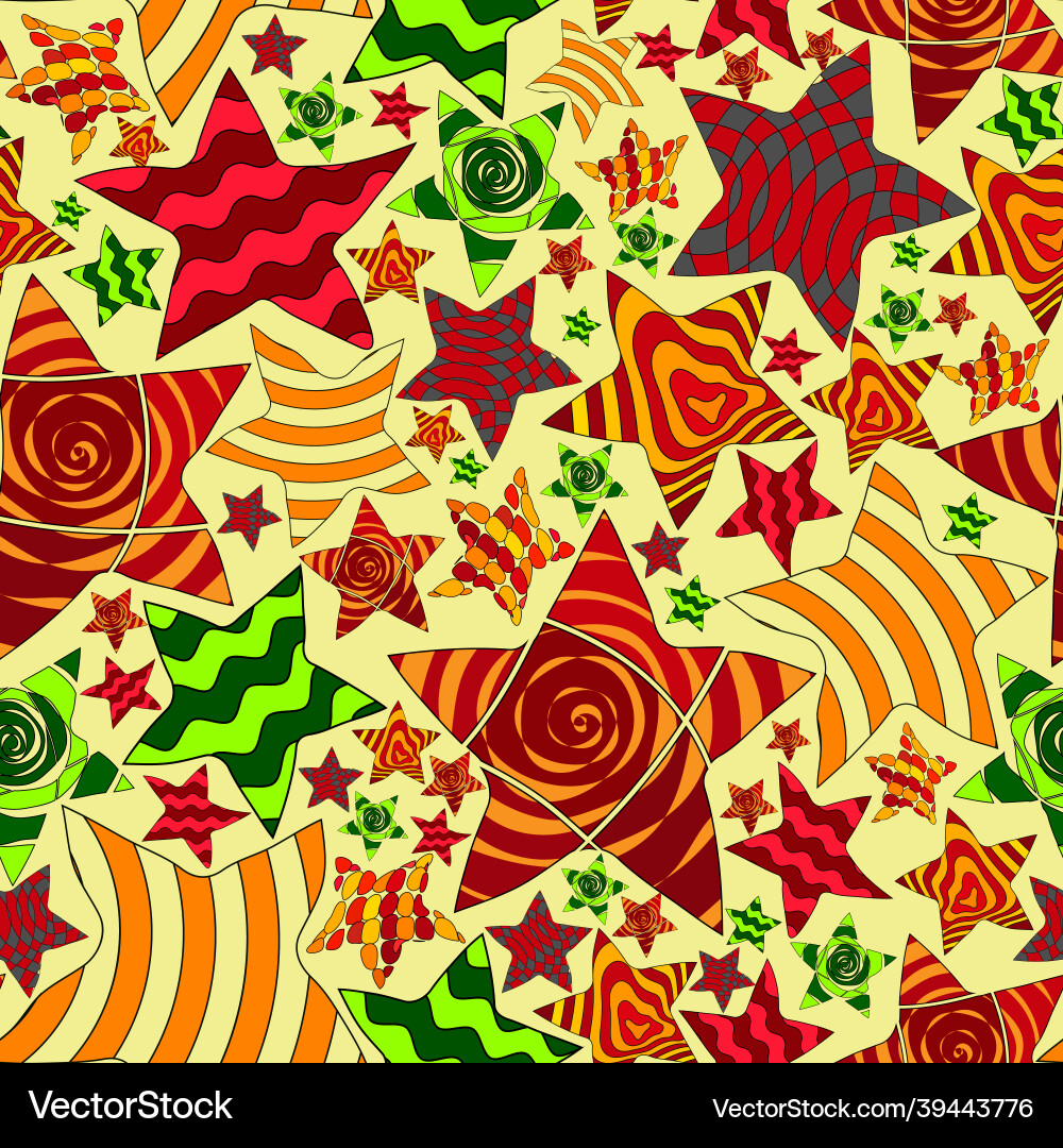 Bright seamless pattern colorful multicolored sta Bright seamless pattern colorful multicolored sta vector image