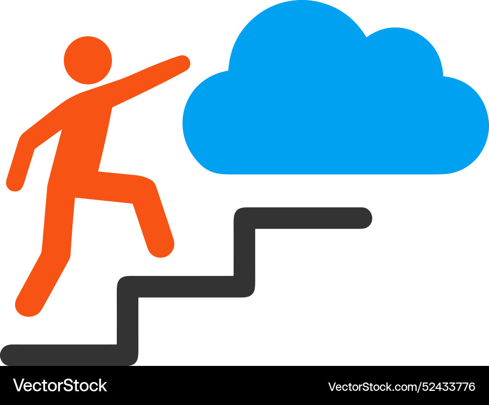 Cloud storage icon symbol image of the database Vector Image