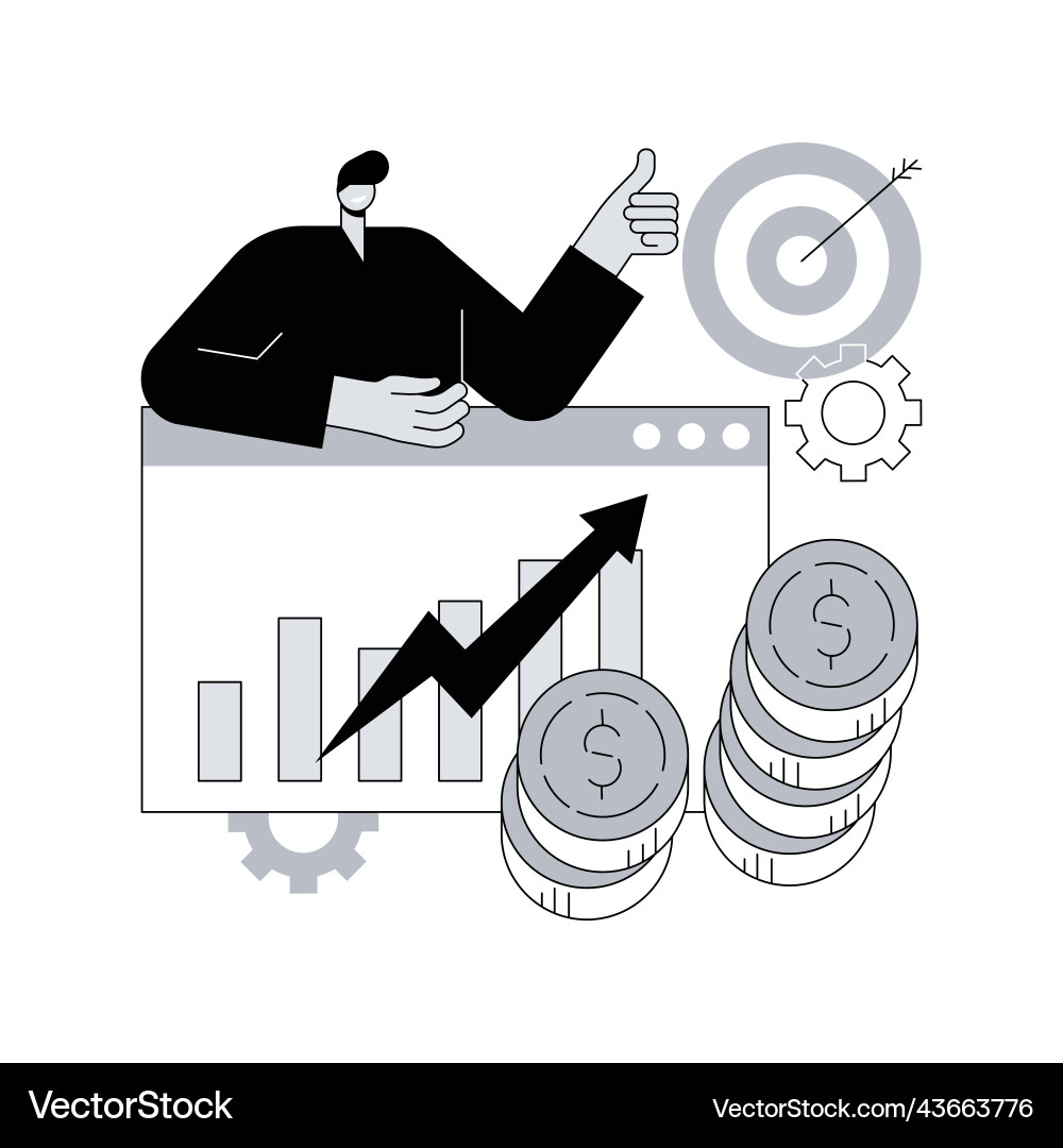 Cost per acquisition abstract concept Cost per acquisition abstract concept vector image