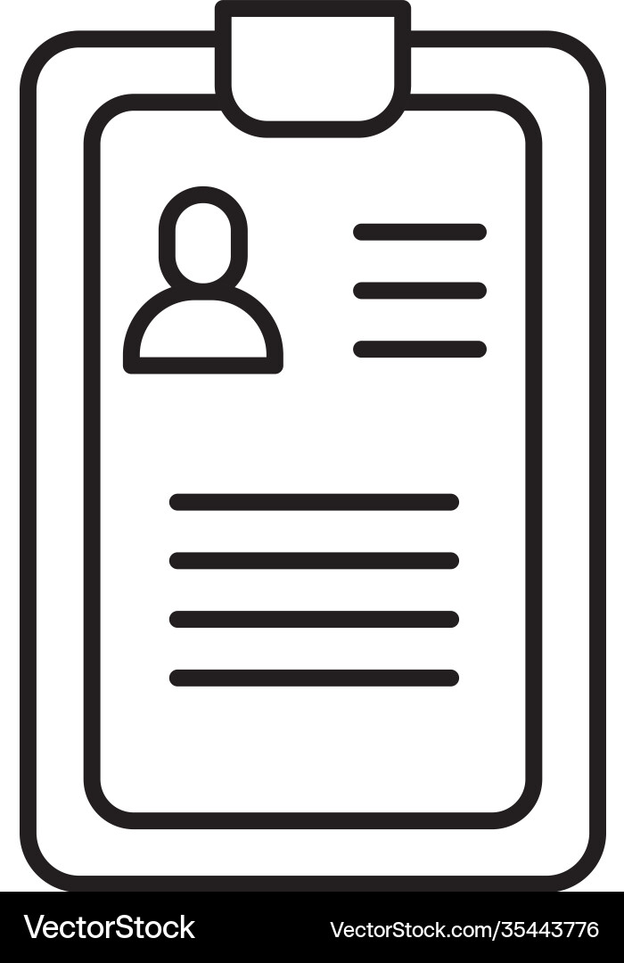 Curriculum in checklist line style icon Curriculum in checklist line style icon vector image