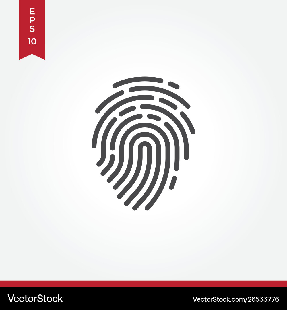 Fingerprint icon in modern style for web site Fingerprint icon in modern style for web site vector image