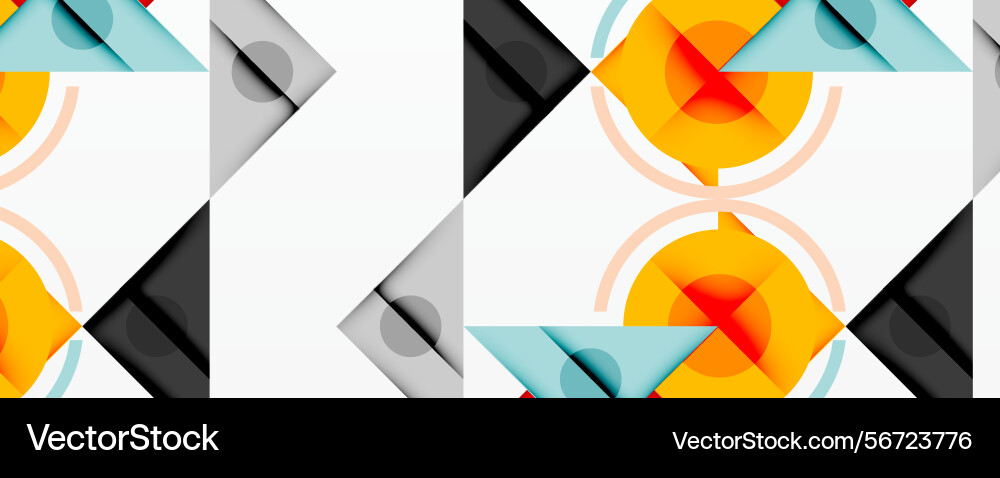 Geometric pattern features overlapping shapes Geometric pattern features overlapping shapes vector image