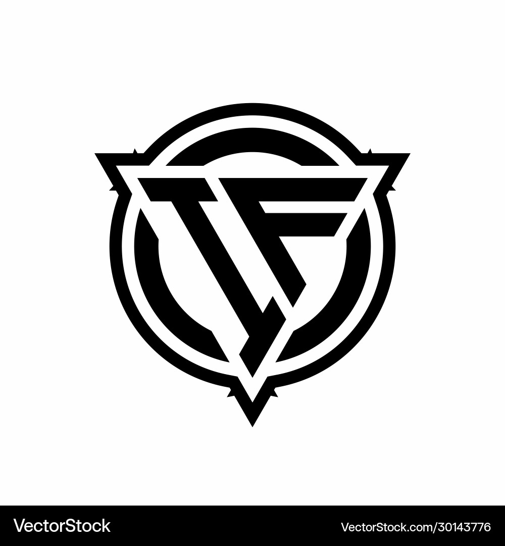 If logo with triangle shape and circle If logo with triangle shape and circle Vector Image