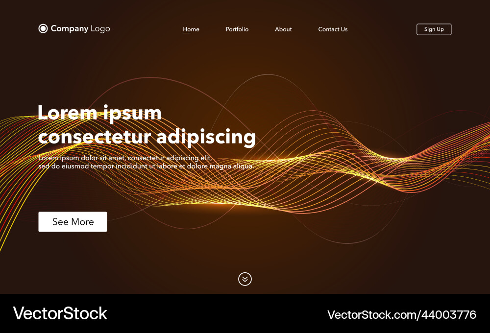 Landing page abstract background website template Landing page abstract background website template vector image