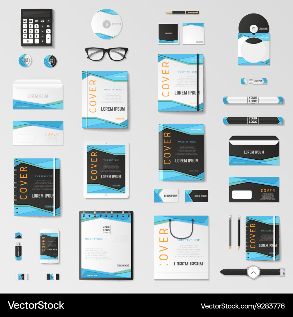 Mock up set vector image