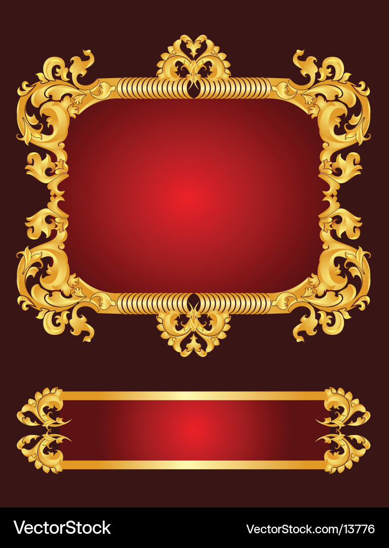 Ornate Baroque Crest vector image