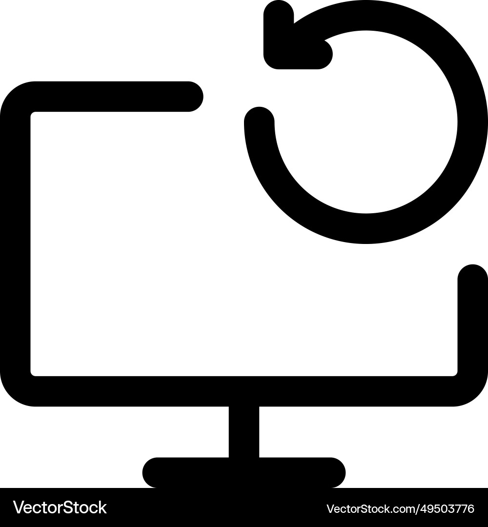 Reloading the screen to refresh its content vector image