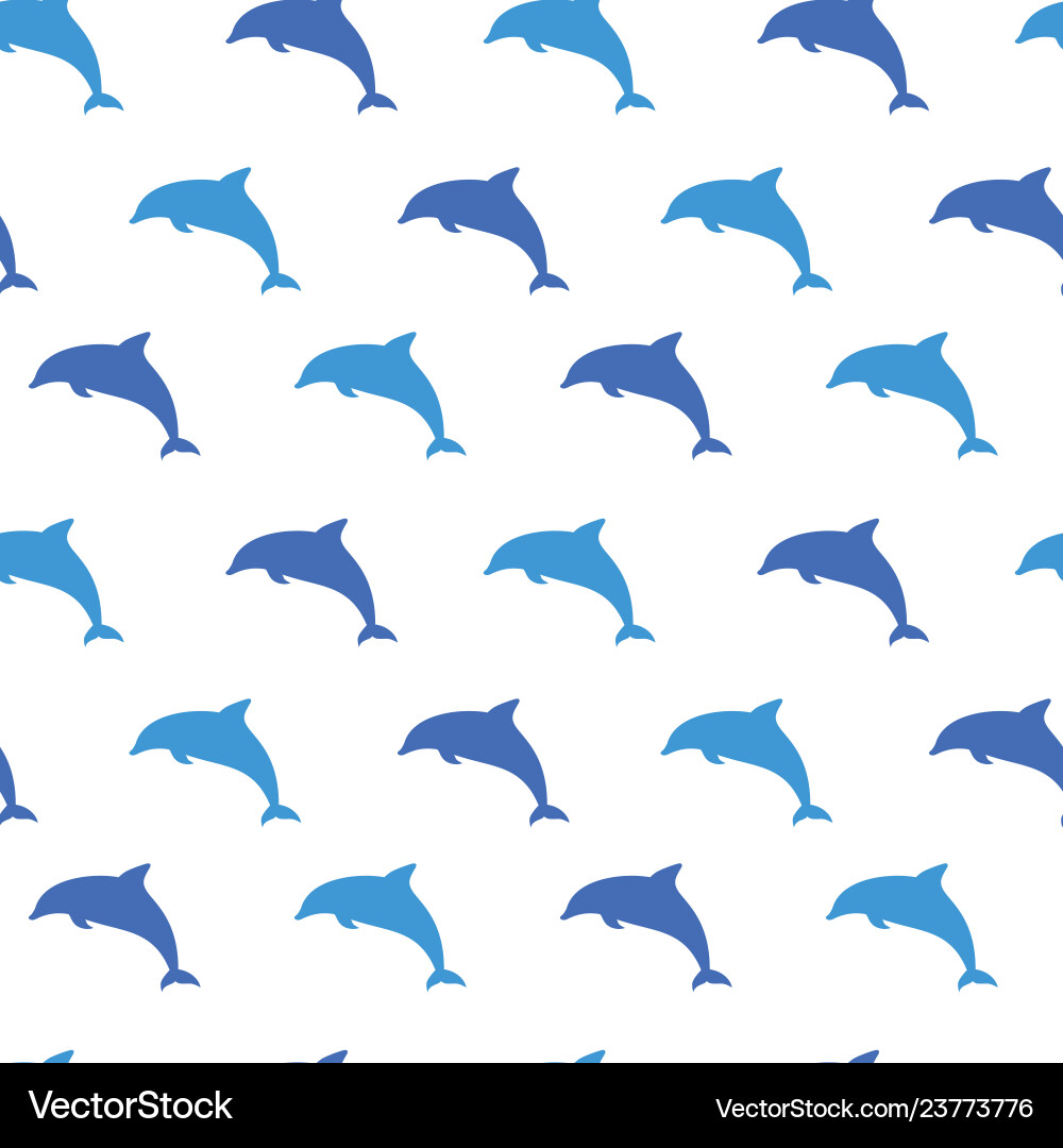 Seamless repeatable pattern of shark predator vector image