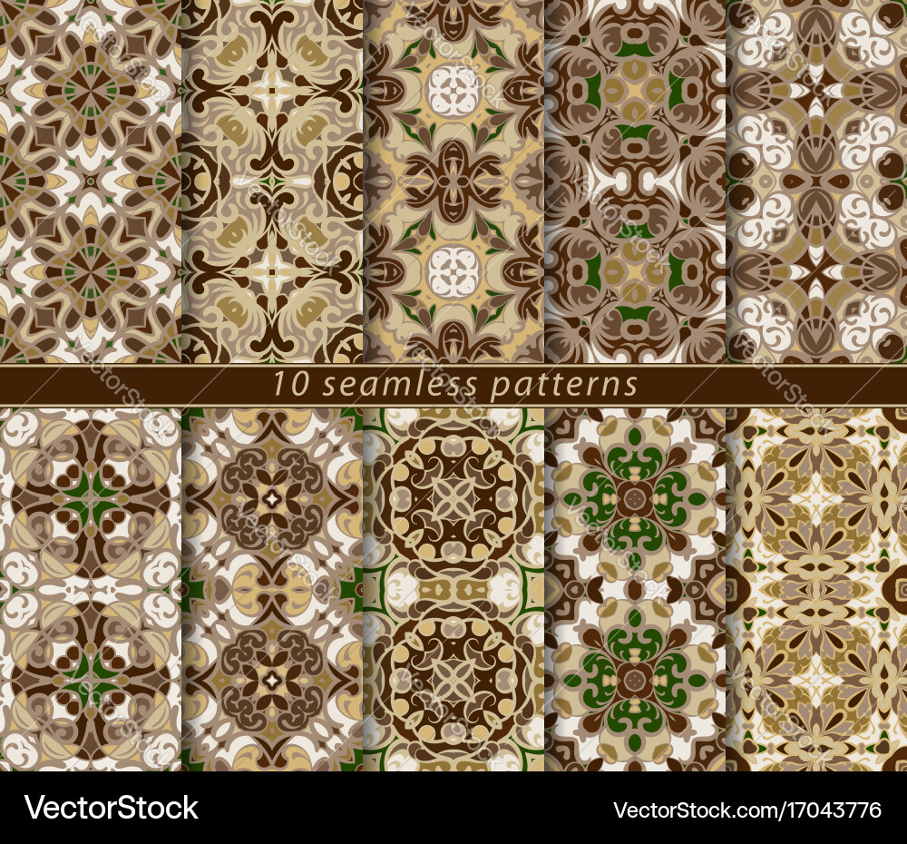 Set of seamless pattern vector image