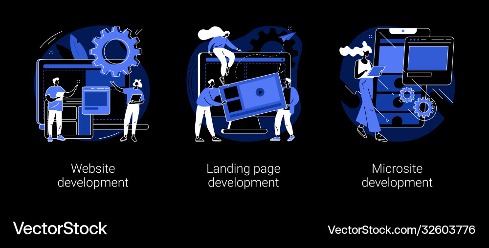Webpage programming abstract concept Webpage programming abstract concept vector image