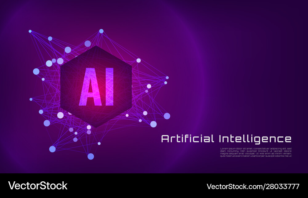 Artificial intelligence web banner abstract Artificial intelligence web banner abstract Vector Image