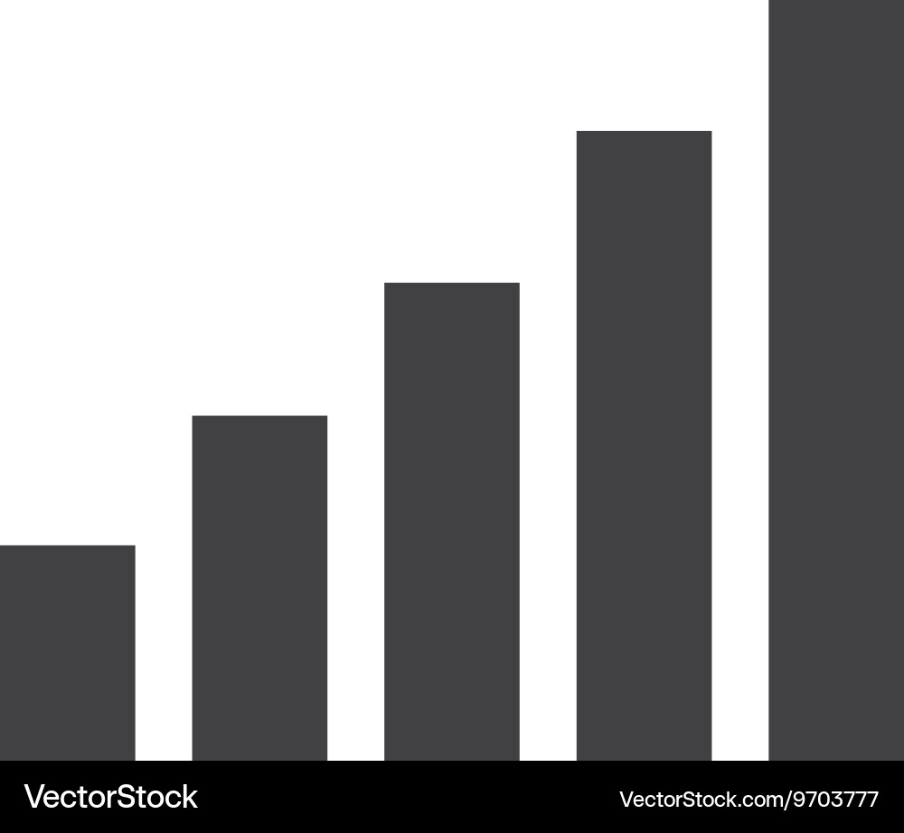 Bar graph icon Vector Image
