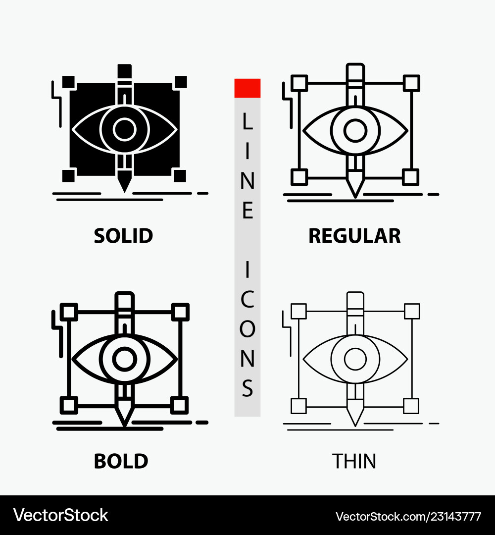 Design draft sketch sketching visual icon in thin Design draft sketch sketching visual icon in thin vector image
