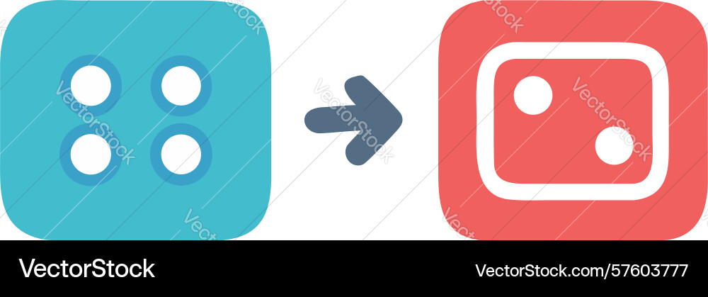 Dice roll outcome icon design generative ai vector image