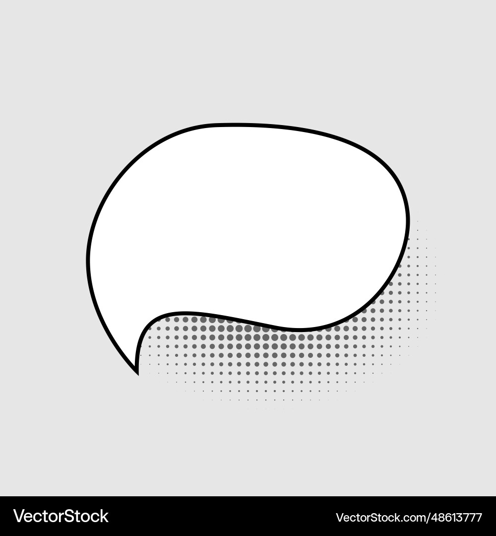 Empty teardrop shaped speech bubble isolated Empty teardrop shaped speech bubble isolated vector image