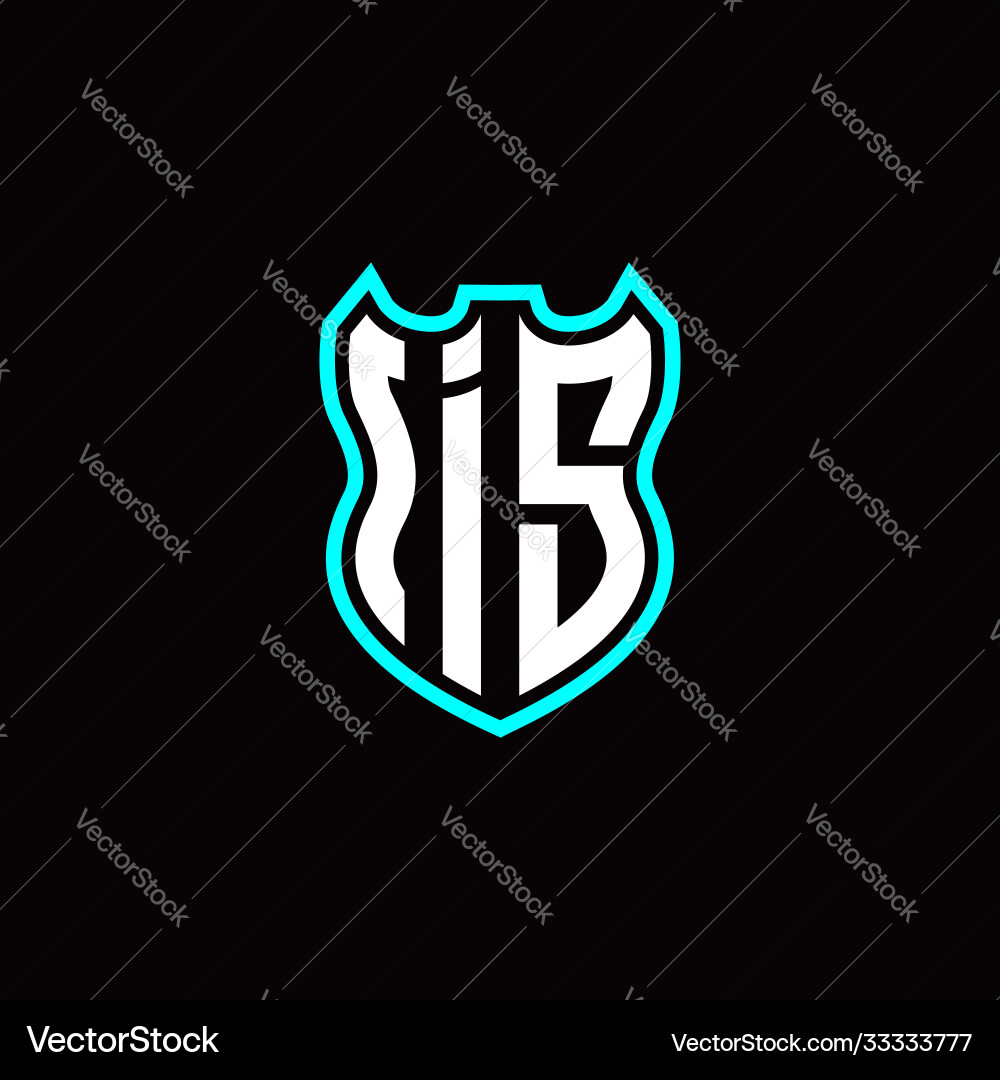 I s initial logo design with shield shape I s initial logo design with shield shape Vector Image