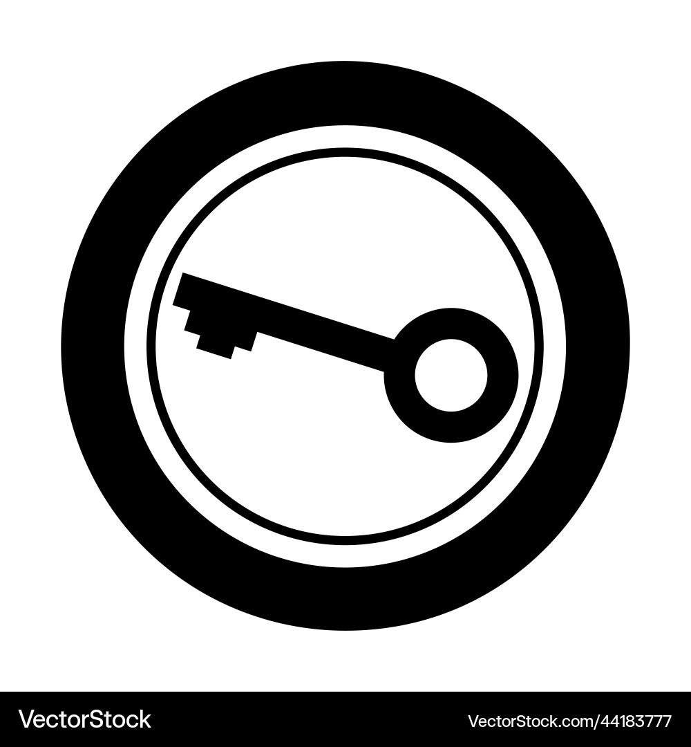 Icon key shape gambling symbol object Vector Image