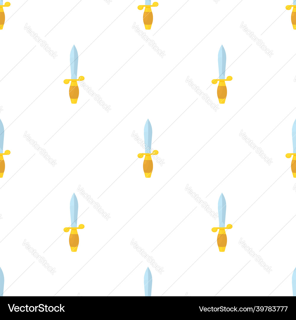 Medieval dagger pattern seamless Medieval dagger pattern seamless vector image
