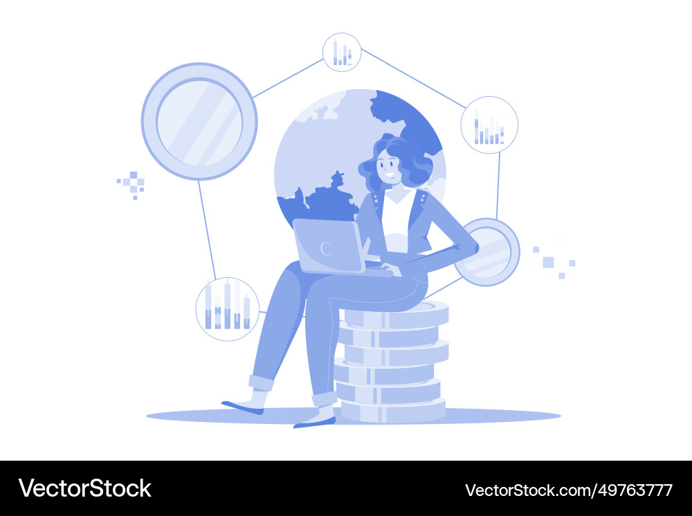 People building a blockchain network People building a blockchain network Vector Image