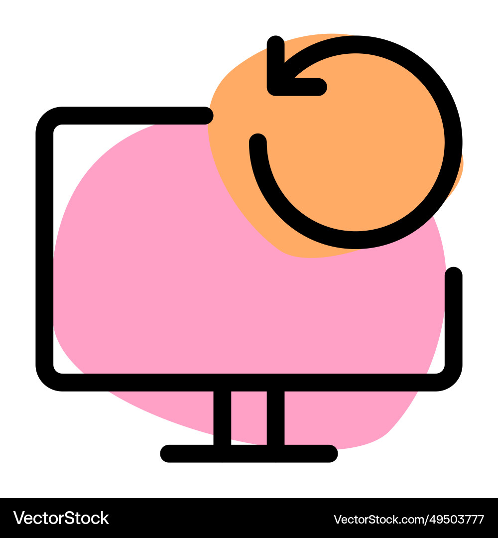 Reloading the screen to refresh its content vector image