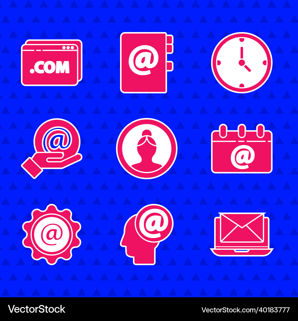 Set create account screen mail and e-mail laptop Set create account screen mail and e-mail laptop vector image