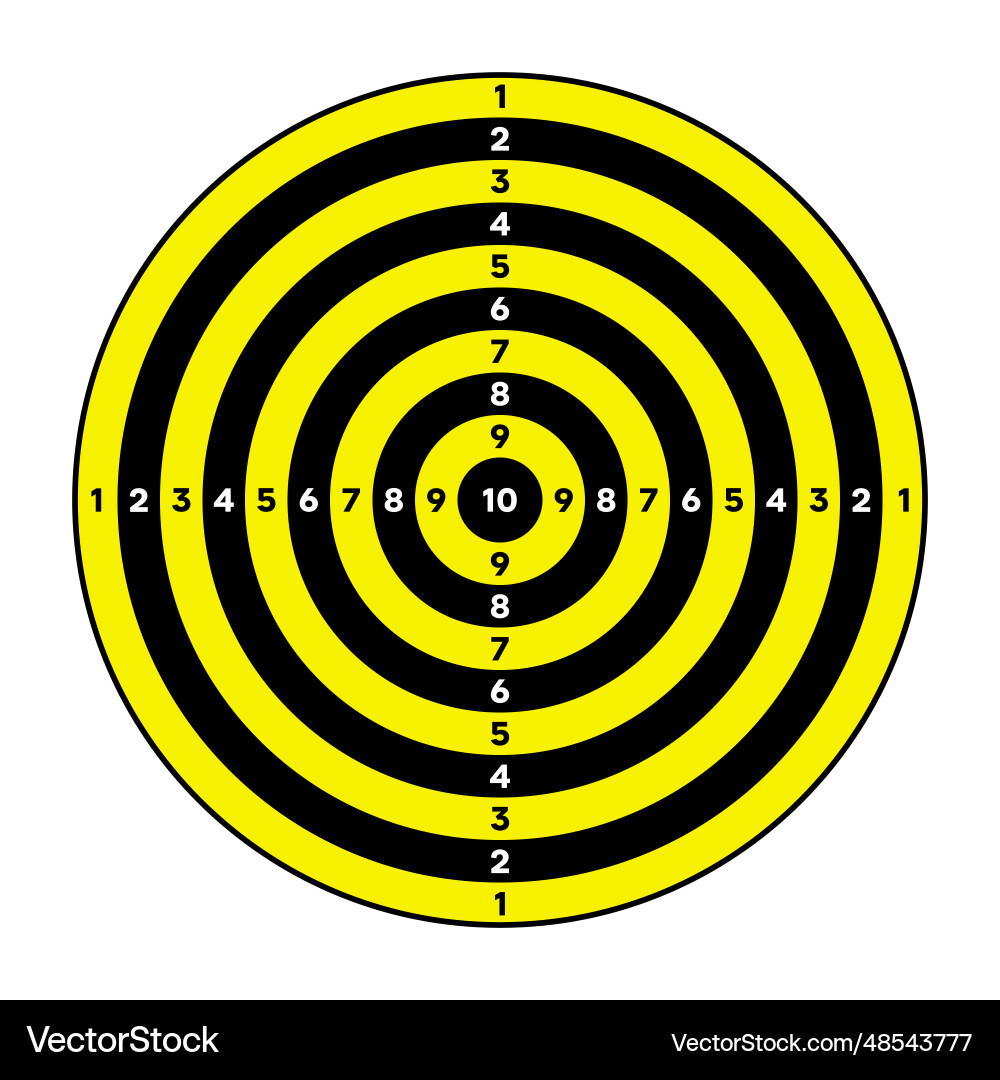 Shooting range paper target with divisions marks Shooting range paper target with divisions marks Vector Image