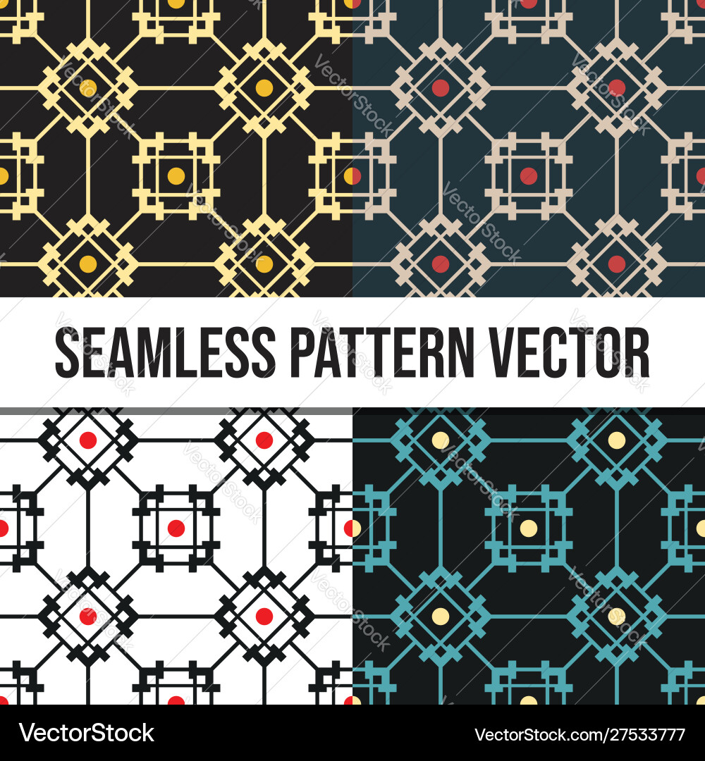 Tartan seamless pattern with 4 color palette vector image